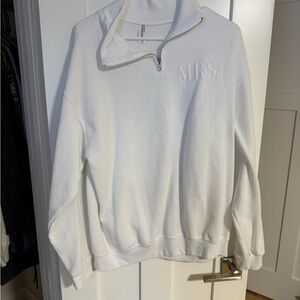 Jerzees White Quarter-Zip Pullover